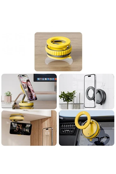 Torima JX-056 Beyaz Manyetik 180 Derece Dönebilen ve Katlanabilir Telefon Tutucu - Resim 4