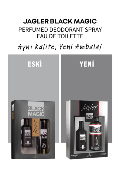 Jagler Black Magic Parfüm EDT 75 ml + Deodorant 150 ml - Resim 2