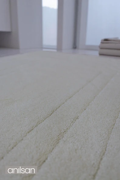 Alora Bej Büyük Ayak Havlusu - 60x130 Cm , 920 GR %100 Pamuk, Spa Ve Otel Banyo Paspası - 3