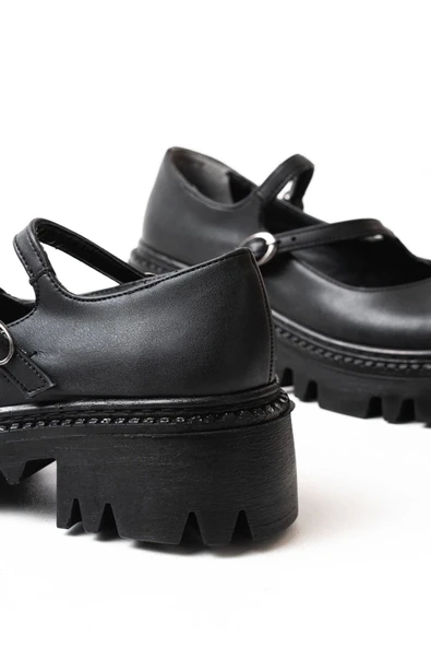 Siyah Günlük Yüksek Tabanlı Loafer Ayakkabı - 5