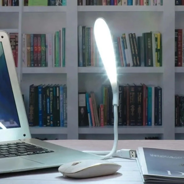 BUFFER® USB Girişli 14 Ledli 3 Kademeli Dokunmatik Masa/Kitap Okuma Lambası Ledi Beyaz - 2