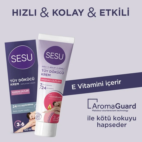Sesu Tüy Dökücü Krem Hassas Ciltler 100 ml - 2
