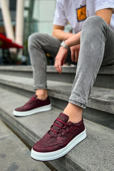 TB040 CBT C-Rey Erkek Ayakkabı BORDO - 3