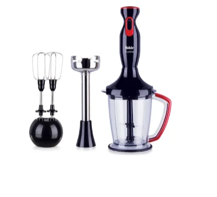 Fakir Lucina 1000 W Mikser & Blender Seti Siyah (VİTRİN ÜRÜNÜDÜR)