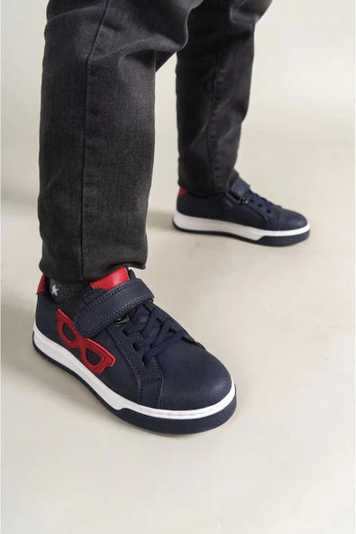 1011 Glasses-X Çocuk Ayakkabı Lacivert Kırmızı Beyaz - 2