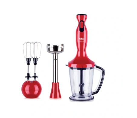Fakir Lucina 1000 W Mikser & Blender Seti Kırmızı (VİTRİN ÜRÜNÜDÜR)