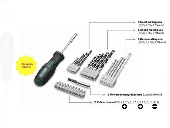 BOSCH PROMO DELME VE VIDALAMA SET 27 PC - 2