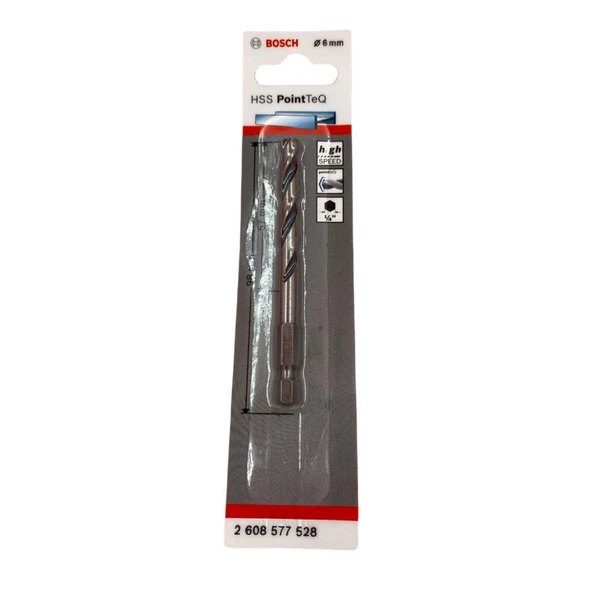 Bosch Point TeQ Altıgen Şaftlı Hss Matkap Ucu 6 mm