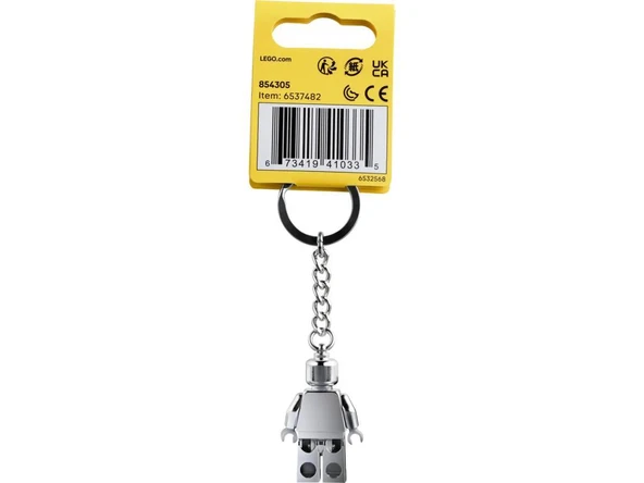 LEGO 854305 Silver Minifigure Key Chain - Resim 2