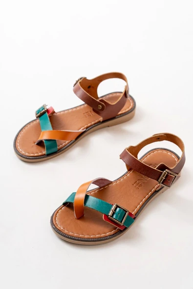 Multi Ortopedik Hakiki Deri Kadın Sandalet - 4