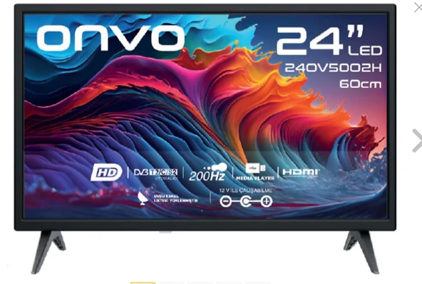 ONVO 24OV5002H 24'' 60 Ekran Uydu Alıcılı HD Ready LED TV ( 12 Volt )