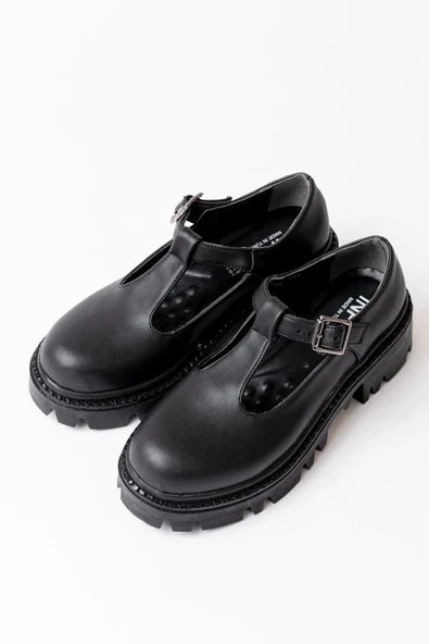 Siyah Günlük Yüksek Tabanlı Loafer Ayakkabı - 5