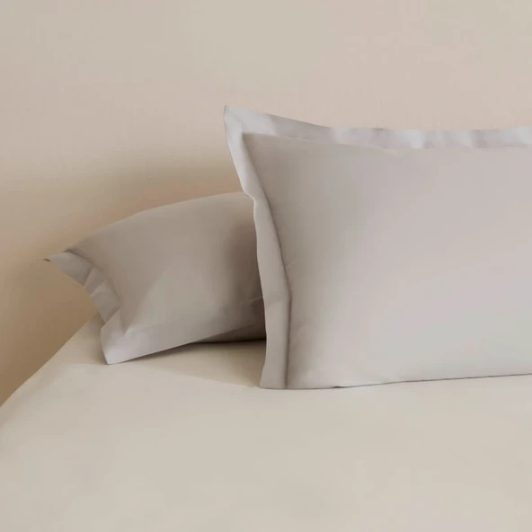 Karaca Home Basic Volanlı 2'li Yastık Kılıfı Gri 50X70 Cm