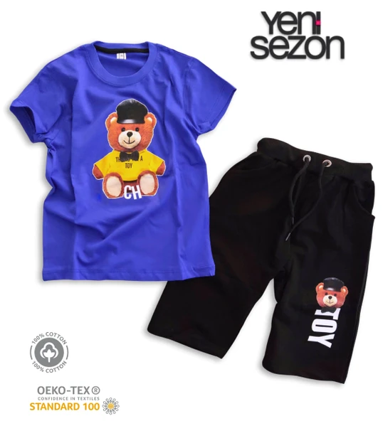 Triliya Pamuklu Unisex Çocuk Kapri Takımı (Cepli & Kordonlu, 3-12 Yaş) TRL-34 - 4