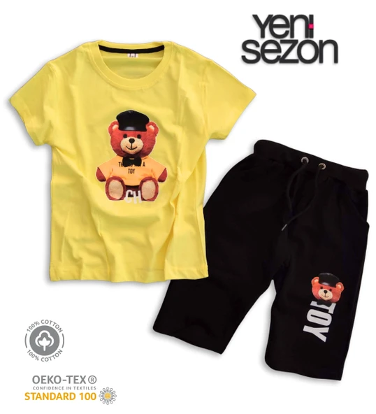 Triliya Pamuklu Unisex Çocuk Kapri Takımı (Cepli & Kordonlu, 3-12 Yaş) TRL-34