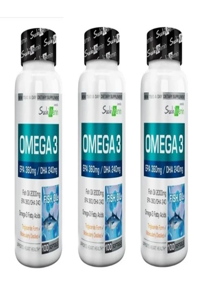 Suda Vitamins Omega-3 100 Softgel ( Bigjoy ) 3 Lü Paket