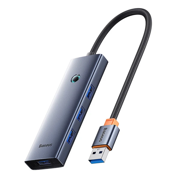 Baseus UltraJoy 4-Port HUB - Gri (B0005280B811-09) - 3