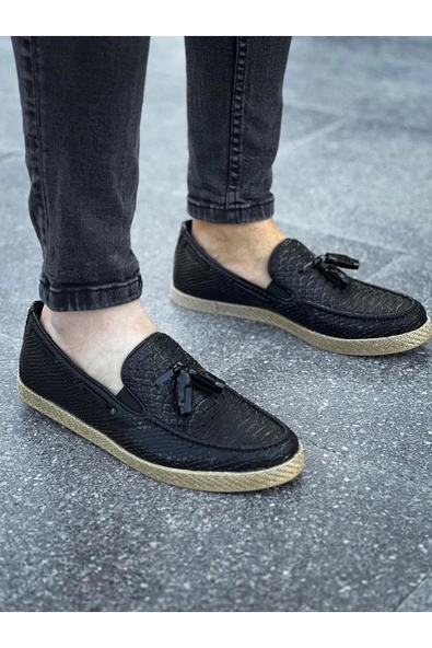 TB141 HT Croco Erkek Ayakkabı SIYAH - Resim 2