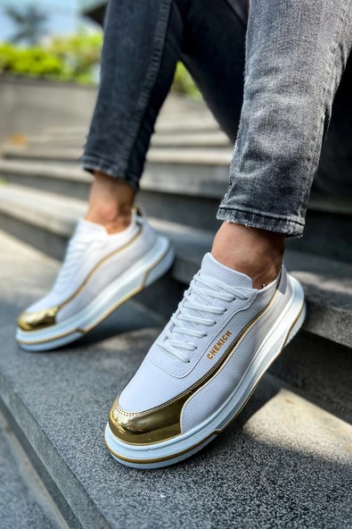 TB041 CBT Renaissance Erkek Ayakkabı BEYAZ/ALTIN - 2