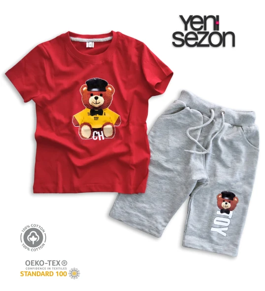 Triliya Pamuklu Unisex Çocuk Kapri Takımı (Cepli & Kordonlu, 3-12 Yaş) TRL-34 - 3