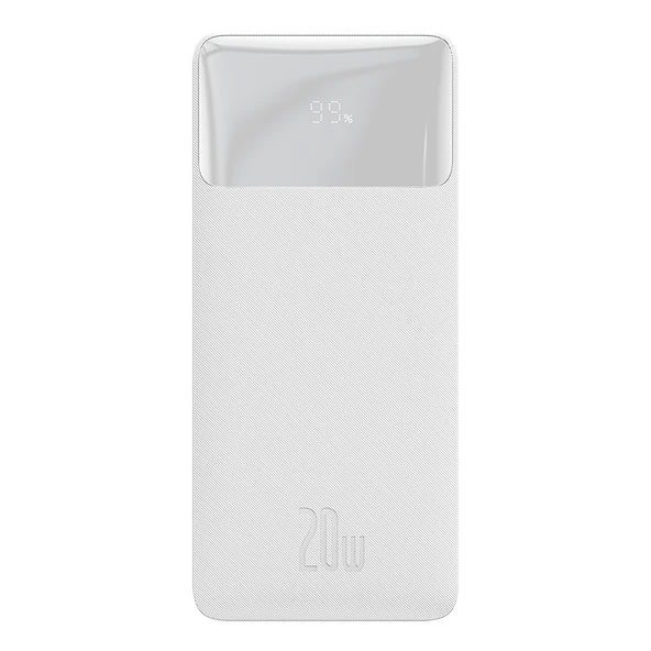 Baseus BipowPB 30KmAh 20W + Kablo 25 cm - Beyaz
