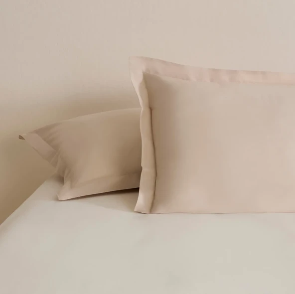KARACA BASIC VOLANLI 2Lİ YASTIK KILIFI BEJ
