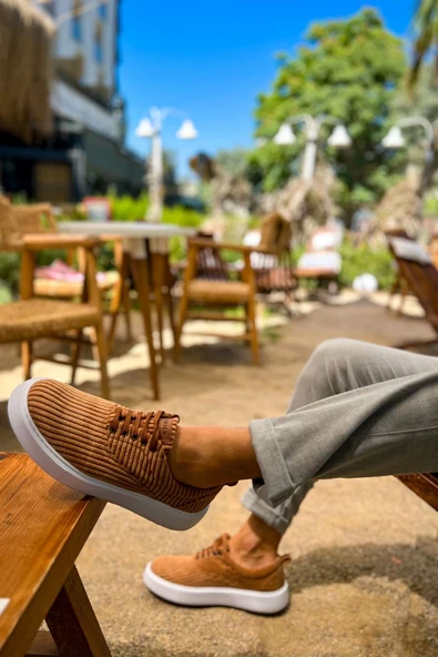 TB173 KBT Velluto Erkek Ayakkabı TABA - Resim 3