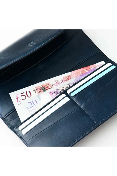 Ashley Kadın Lacivert Deri Fermuarlı Rfid Korumalı Cüzdan - 2