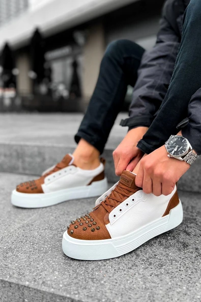 TB169 CBT Thorn Erkek Ayakkabı TABA/BEYAZ - Resim 4