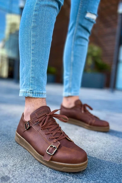 TB191 CKT Side Buckle Erkek Ayakkabı TABA