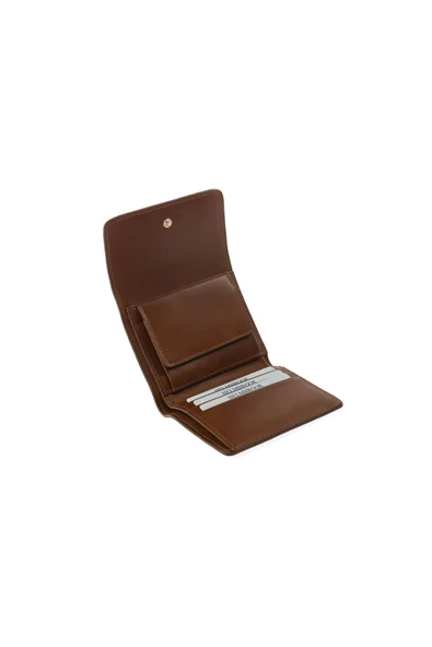 Eleanor Hakiki Deri Taba Kadın Fermuarlı El Işi Rfid Korumalı Kapaklı Çıtçıtlı Büyük Cüzdan - 3