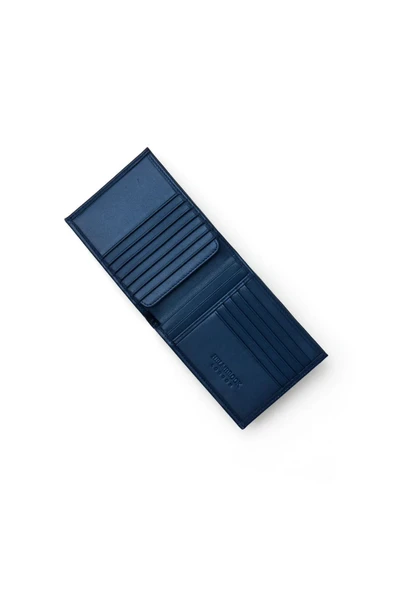 Tanner Erkek Lacivert Deri Özel Tasarım Çok Bölmeli Rfid Korumalı Cüzdan - 3
