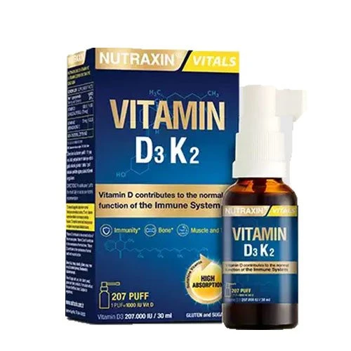 Nutraxin Vitamin D3K2 Vitamini Damla Sprey 30ml ürün görseli