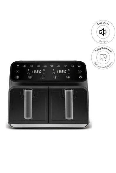 Karaca Multifry Xxxl 4+4 Litre Dijital Twin Iki Hazneli Airfryer - 3