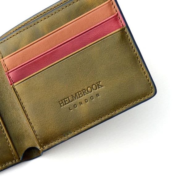 Eldridge Erkek Haki(Plus Color) Deri İnce Tasarım Çok Bölmeli  Rfid Korumalı Cüzdan - 3