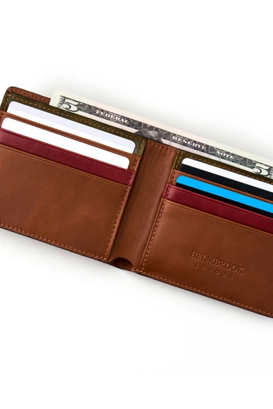Eldridge Hakiki Deri Taba(Plus Color ) Erkek Ince Tasarım Çok Bölmeli Rfid Korumalı Cüzdan - 4