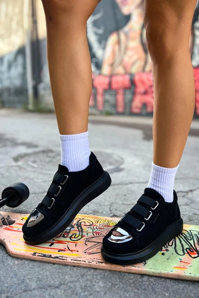 TB251 SST Mirror Suede Kadın Ayakkabı SIYAH - 2
