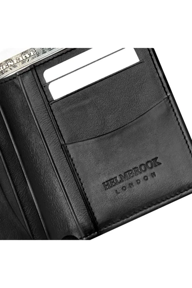 Dayton Erkek Siyah Deri İnce Tasarım Çok Bölmeli  Rfid Korumalı Cüzdan - 3