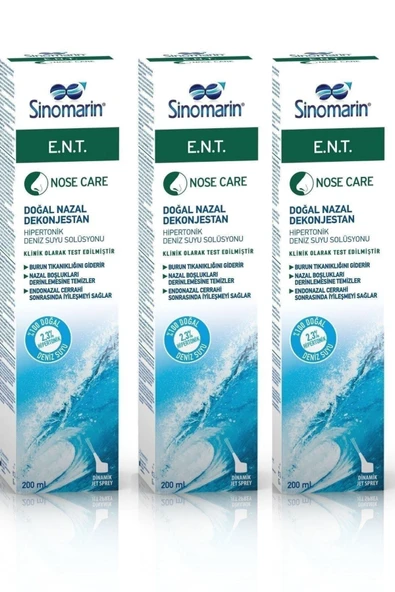 E.N.T. Deniz Suyu Burun Spreyi 200 ml X3