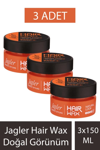 Jagler Hair Wax Doğal Görünüm 150 ml 3 Adet