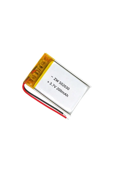 TrkTech 3.7V 200mAh Lityum İyon Pil Şarj Edilebilir Kulaklık Bataryası 30mm x 20mm x 3mm - 3