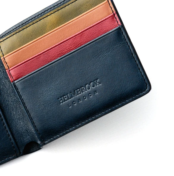 Eldridge Erkek Lacivert(Plus Color) Deri İnce Tasarım Çok Bölmeli  Rfid Korumalı Cüzdan - 2