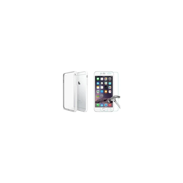 Adaman İphone 6S Plus -7Plus - 8Plus Uyumlu Şeffaf Ekran Koruyucu Kırılmaz Cam Filmi