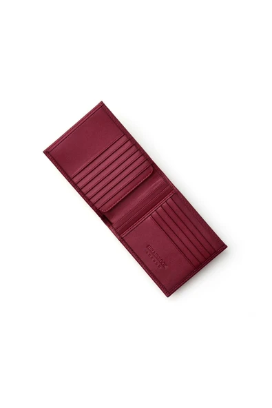 Tanner Hakiki Deri Bordo Erkek Özel Tasarım Çok Bölmeli Rfid Korumalı Cüzdan - 3
