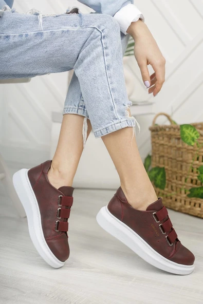 TB253 CBT Mirror Non Kadın Ayakkabı BORDO - 3