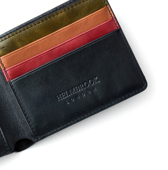 Eldridge Erkek Siyah(Plus Color) Deri İnce Tasarım Çok Bölmeli  Rfid Korumalı Cüzdan - 2