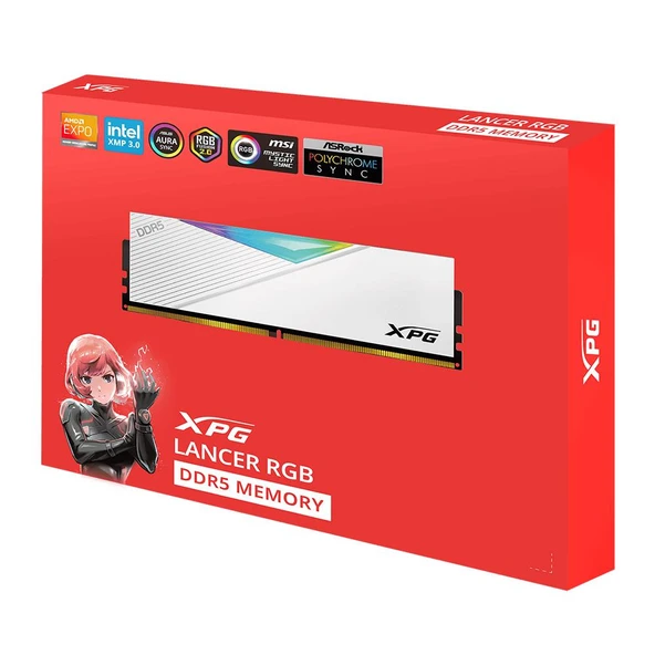 XPG Lancer 64GB (2x32) 6000MHz CL30 DDR5 UDIMM RAM AX5U6000C3032G-DCLARWH - 4