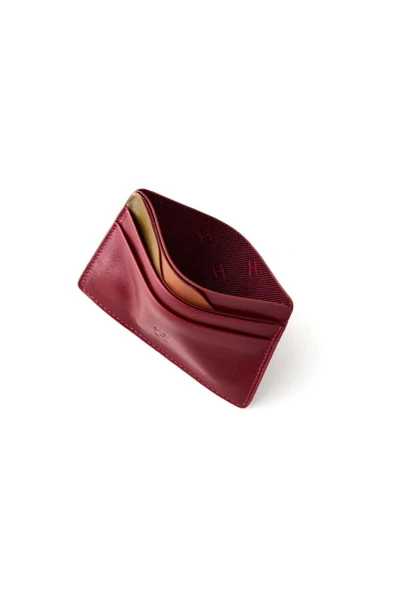 Elton Erkek Bordo(Plus Color)Deri İnce Tasarım Çok Bölmeli  Rfid Korumalı Kartlık - 5