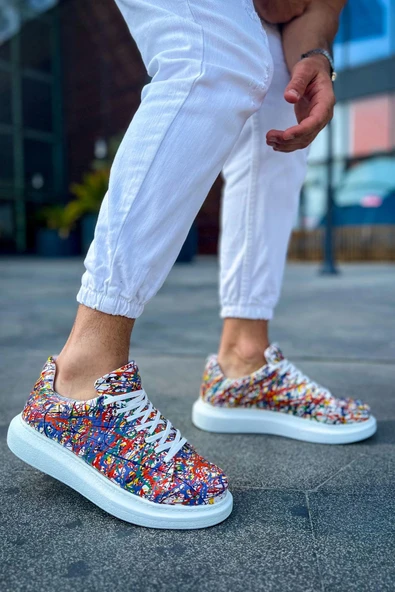 TB254 CBT Pittura Erkek Ayakkabı 537 CRAZY SPLUSH BEYAZ - 3