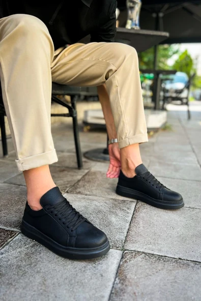 TB979 Santoni CRT Spor Erkek Ayakkabı SIYAH - 2